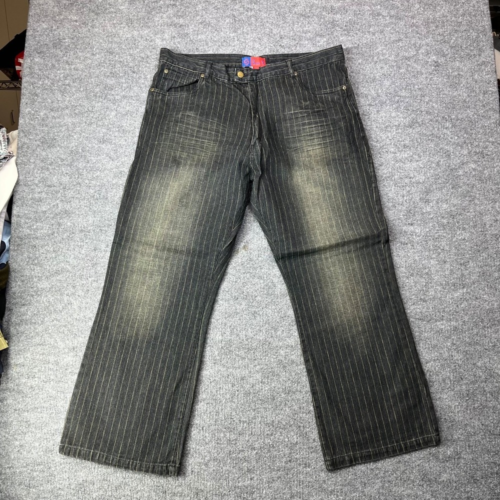 Vintage Super S Jeans Men's Denim Hickory Pinstripe Relaxed Straight - 38X29.5